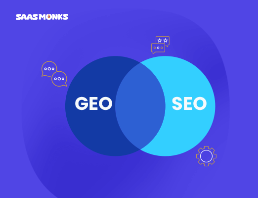 Venn diagram showing overlap between GEO and SEO strategies