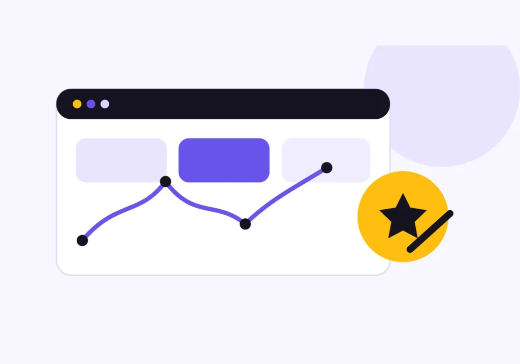 SEO tool review illustration showing an analytics dashboard and evaluation