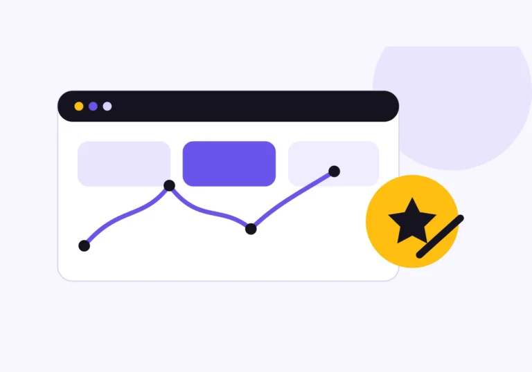 SEO tool review illustration showing an analytics dashboard and evaluation