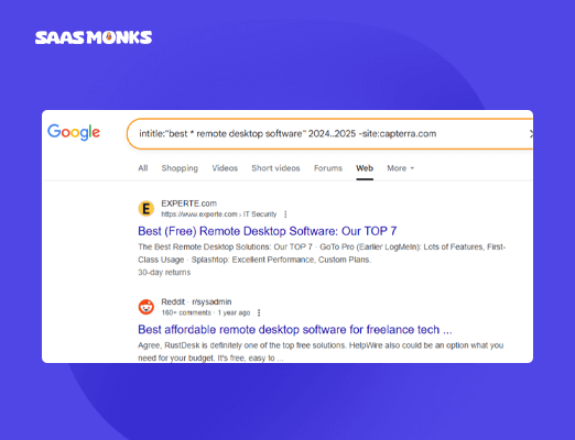 Search command to find backlinks or content opportunities