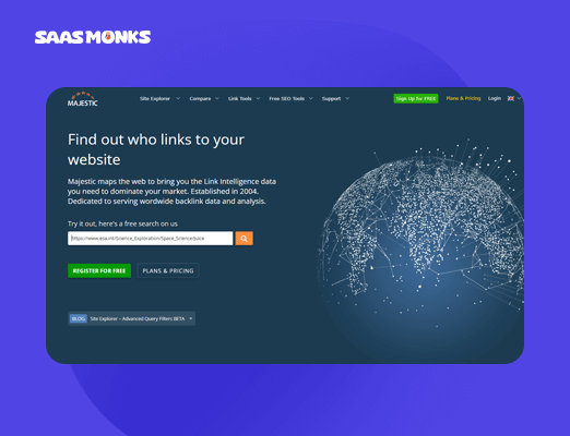 Majestic – backlinks specialist (great for link builders)
