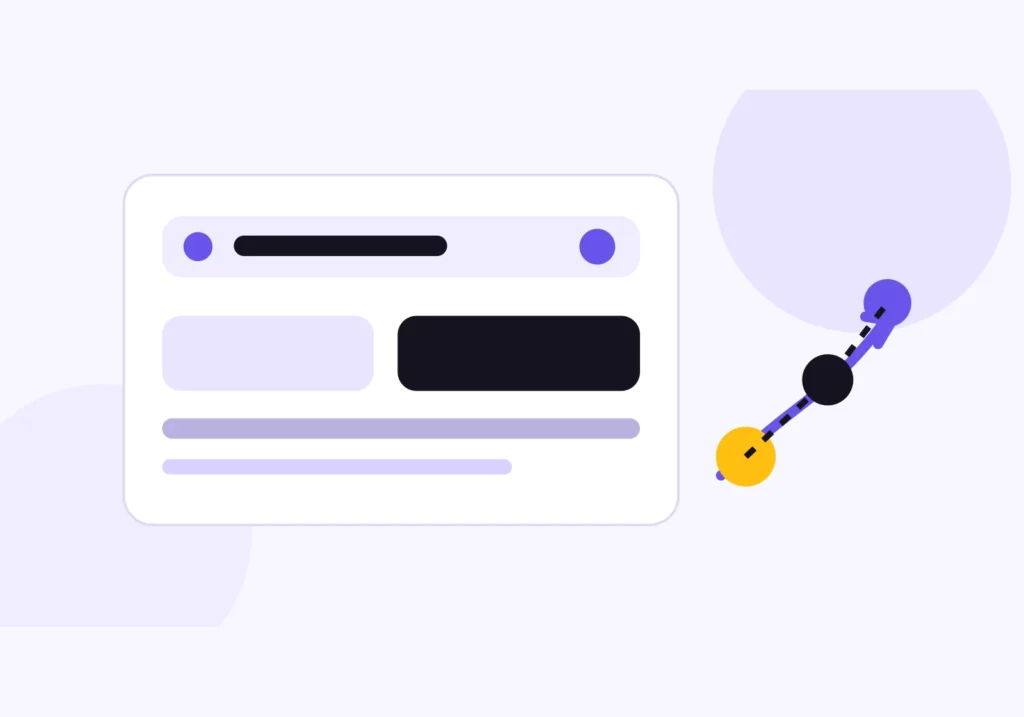 SaaS SEO guide illustration showing search visibility, content and growth